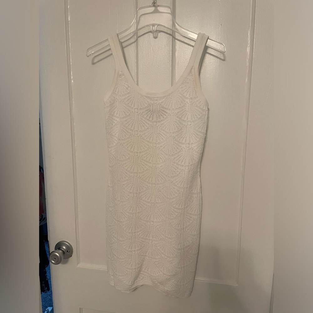 Hello Molly- NWOT- Islands knit mini dress, white, size medium
